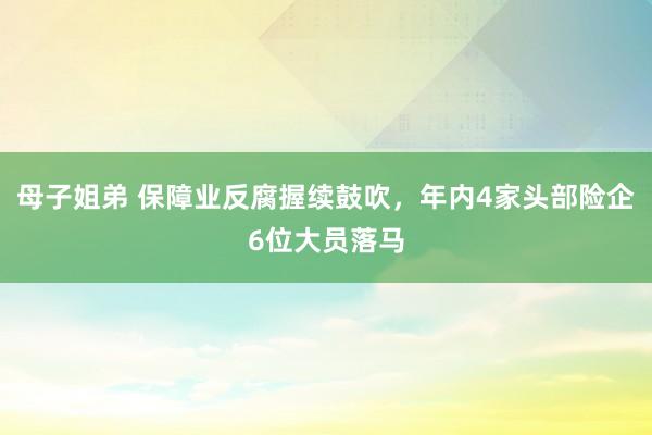 母子姐弟 保障业反腐握续鼓吹，年内4家头部险企6位大员落马