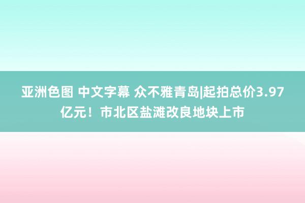 亚洲色图 中文字幕 众不雅青岛|起拍总价3.97亿元！市北区盐滩改良地块上市